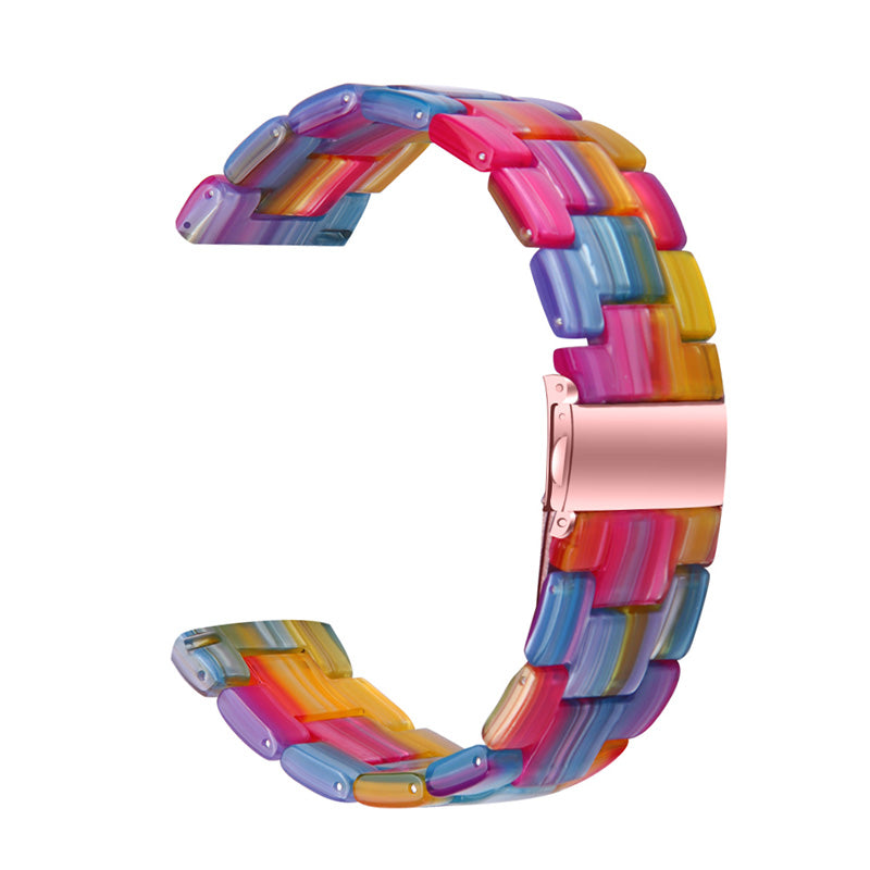 Resin Watch Band Stainless Steel Buckle Strap Bracelet for Samsung Galaxy Watch4 Classic 42mm 46mm Resin Watch Band Stainless Steel Buckle Strap Bracelet for Samsung Galaxy Watch4 Classic 42mm 46mm